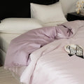 DecorBites™ Double Layer Satin Queen Duvet Set Smooth & Cool Luxury Quilt Cover Pillowcases