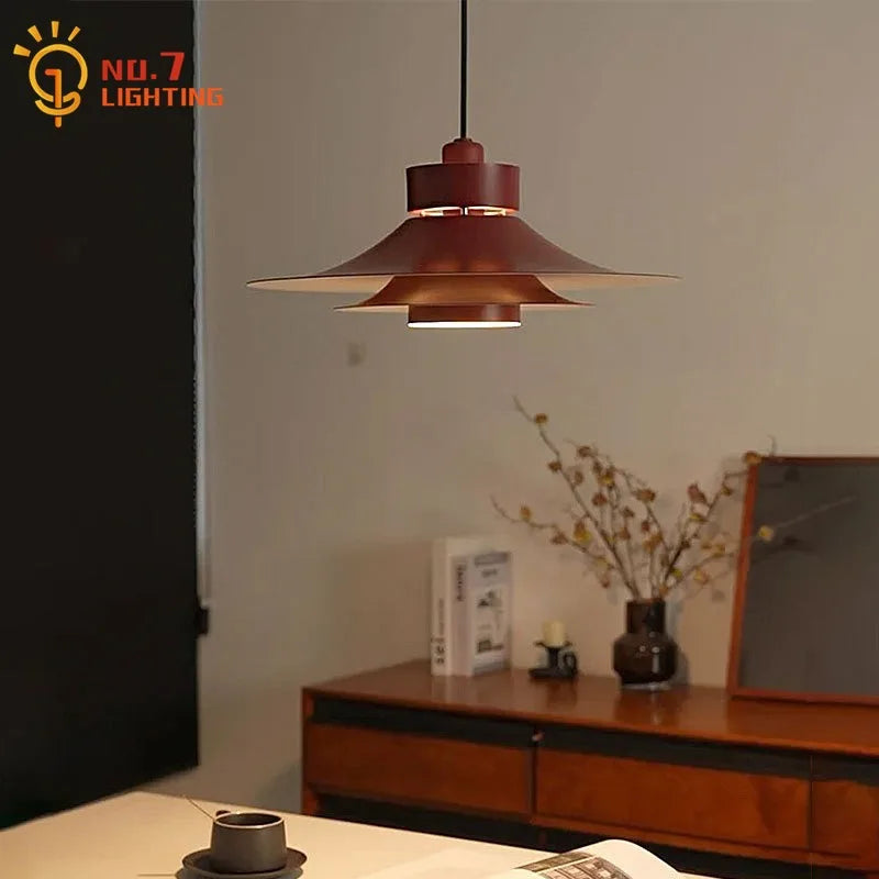 "DecorBites™ Modern Flying Saucer Pendant Light - French Atmosphere Horn Hanging Lamp"