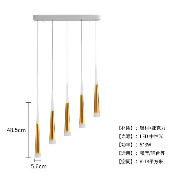 DecorBites™ Elegant LED Ring Chandelier for Living Room Bedroom Kitchen Staircase Lighting
