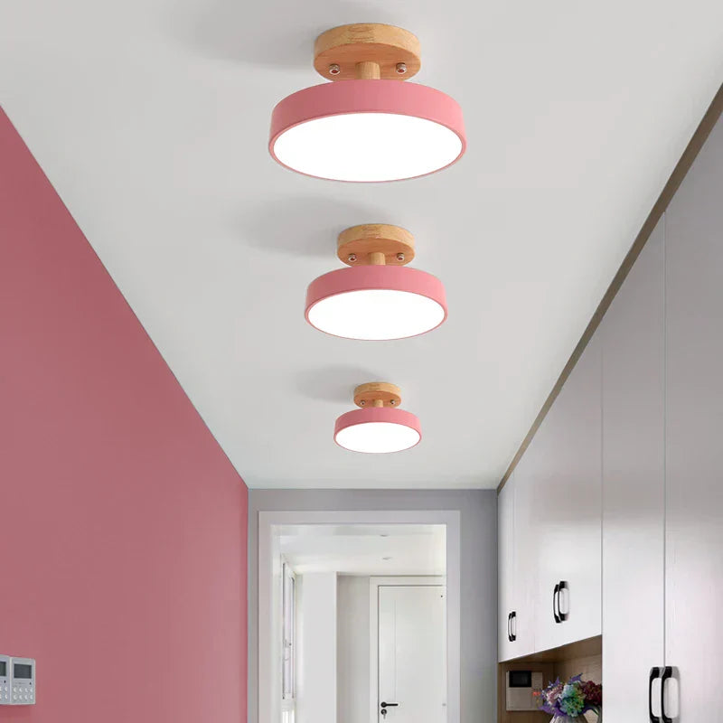 مصباح سقف LED من الأكريليك والخشب من DecorBites™ – مصباح إضاءة داخلي بتصميم نورديك