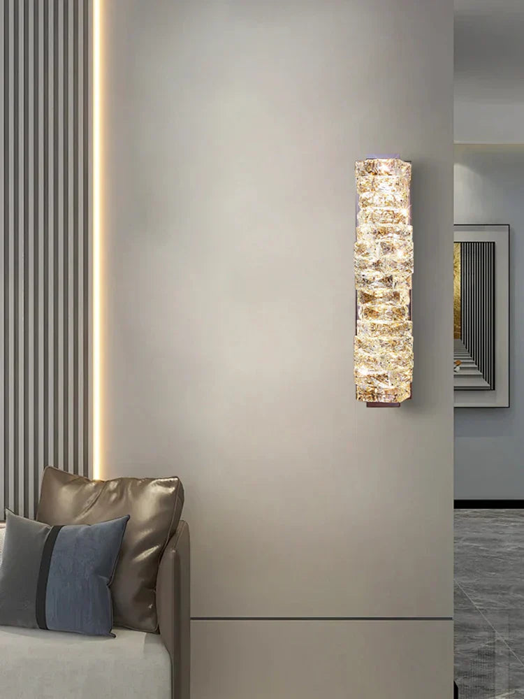 DecorBites™ Crystal Wall Sconce Lamps: Luxury Indoor Wall Lights for Modern Room Decor & Bedside Lighting.