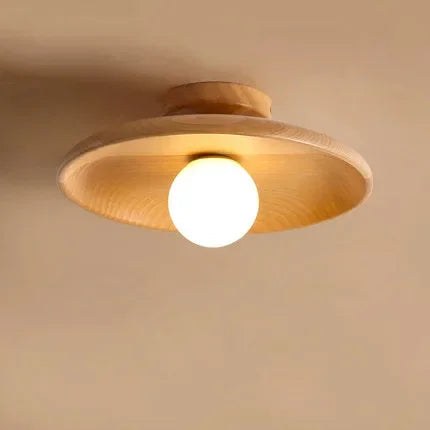 مصباح سقف خشبي على الطراز الياباني من DecorBites™ لديكور المنزل