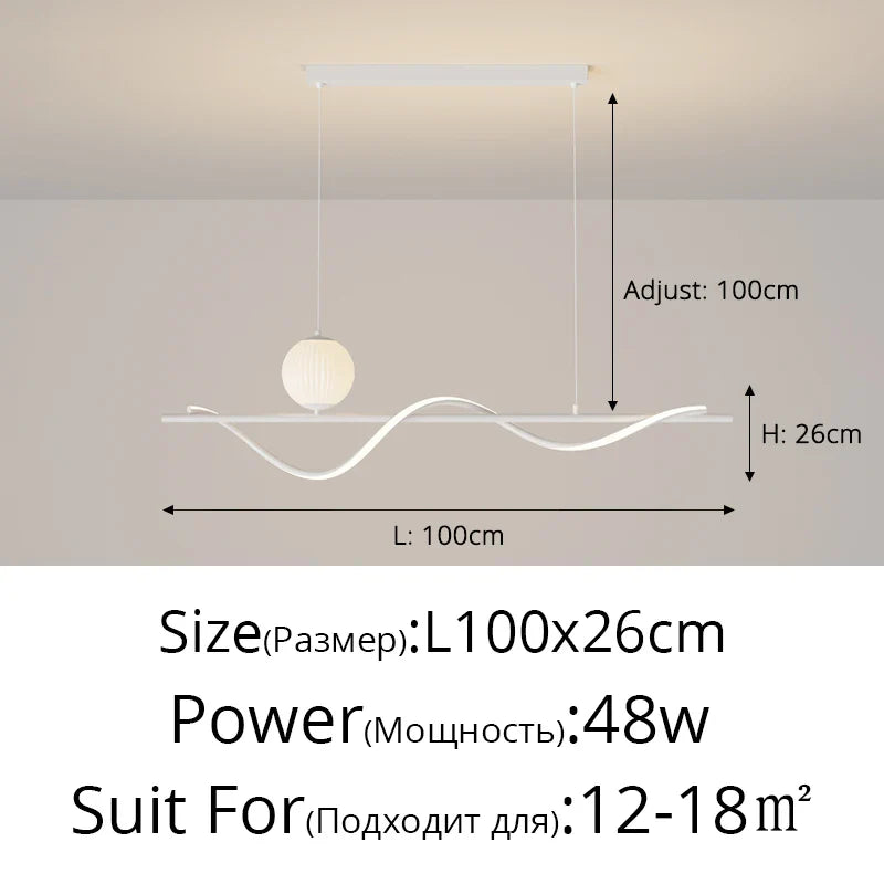 ثريا LED من DecorBites™: إضاءة داخلية عصرية لغرفة المعيشة والمطبخ والدرج