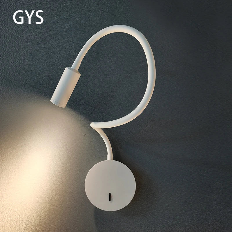 DecorBites™ 3W LED Wall Spot Light with On/Off Switch, Flexible Desk Reading Lamp