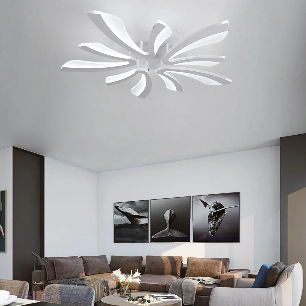 DecorBites™ Acrylic LED Chandelier RC Dimming Modern Ceiling Lamp for Living Dining Room