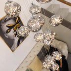 Modern Glass Staircase Pendant Chandelier