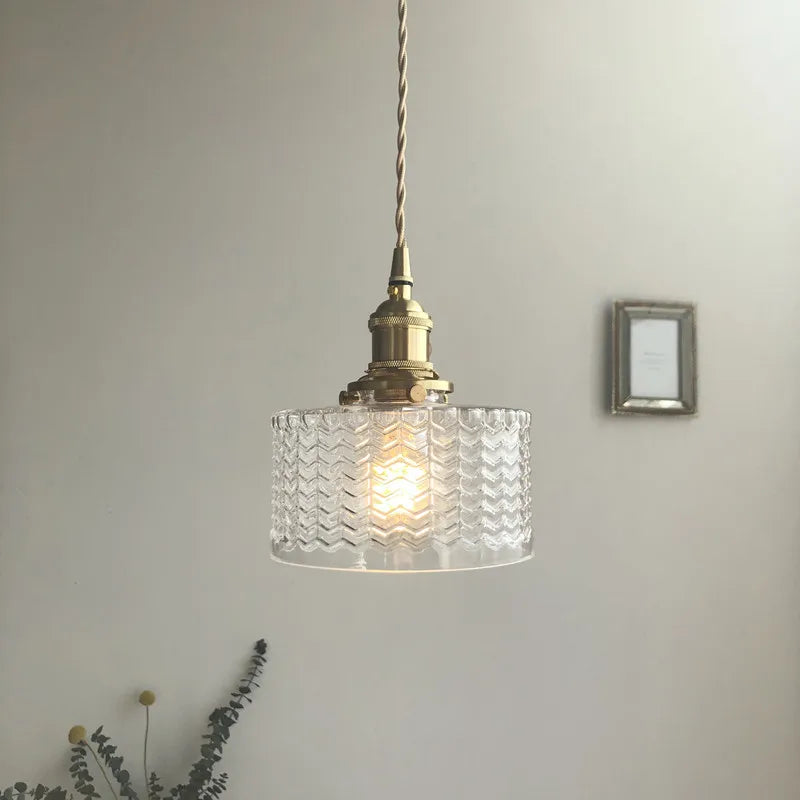 مصباح تعليق مودرن DecorBites™ LED زجاجي أخضر مع حامل نحاسي