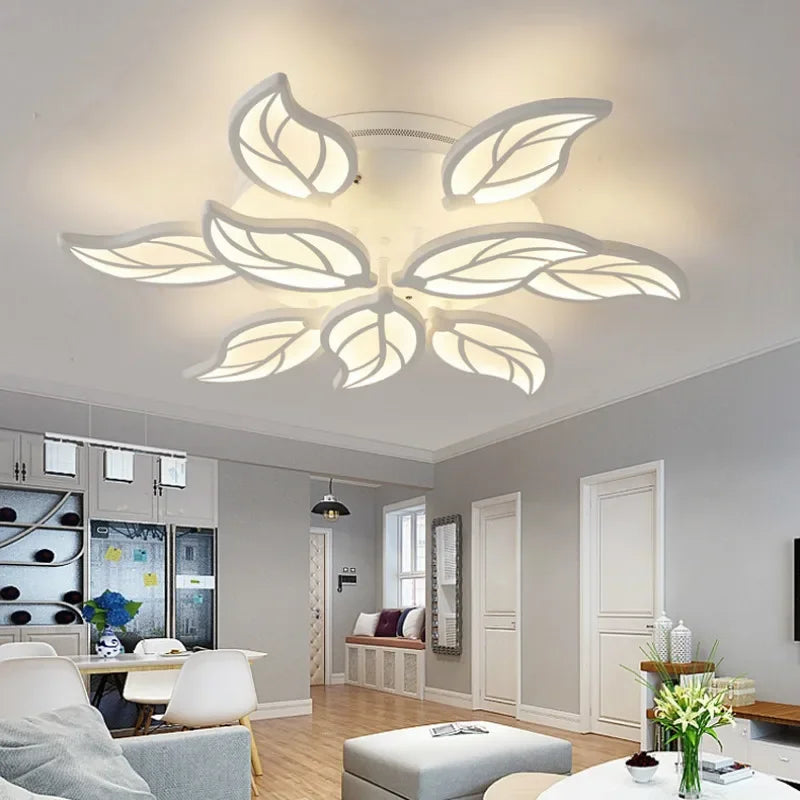 مصباح سقف ليد DecorBites™ بتصميم ورقة شجر لغرفة الدراسة وغرفة النوم وغرفة المعيشة وإضاءة الفنادق