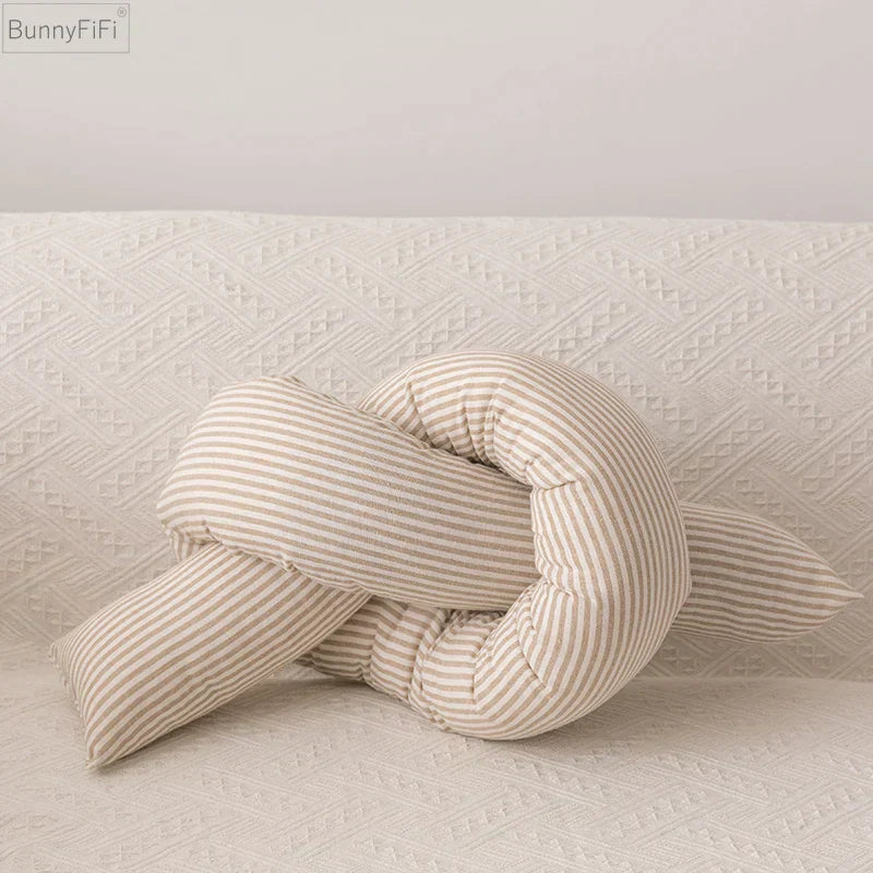 DecorBites™ Chaise de canapé pour chambre d'enfant, coussin décoratif doux, étoile, lune, rayures
