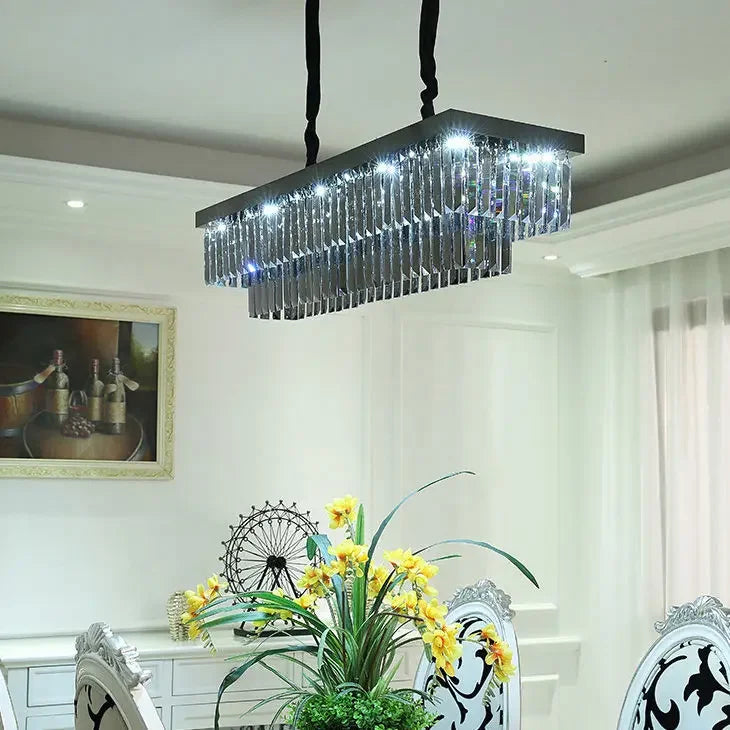 DecorBites™ ثريا ذهبية كريستالية لغرفة المعيشة وغرفة النوم