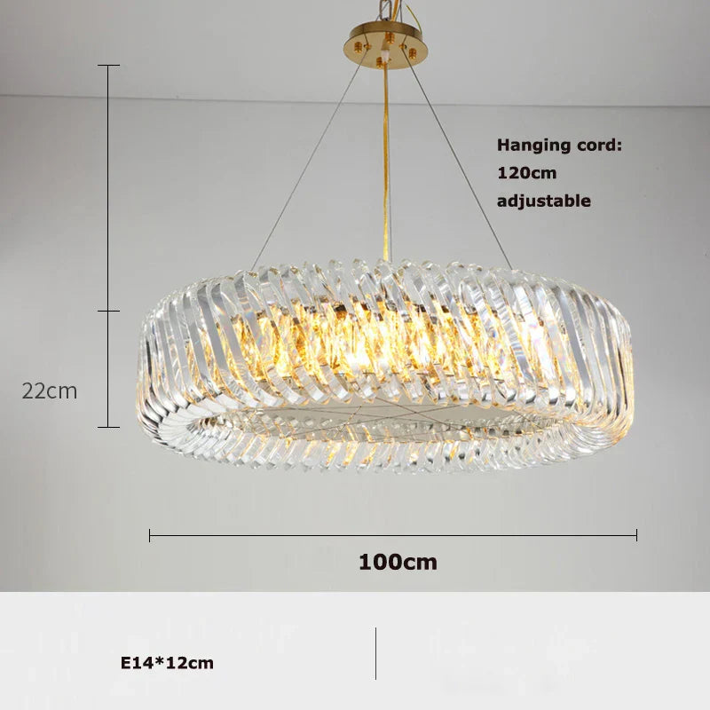 ثريا DecorBites™ الذهبية LED - صيحة جديدة لغرفة المعيشة لعام 2025