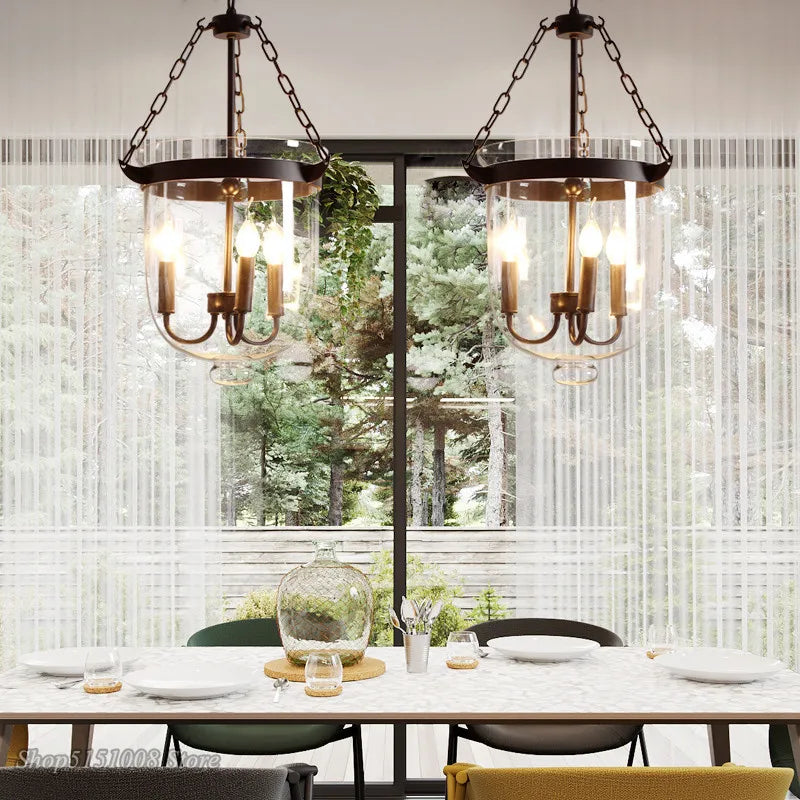 DecorBites™ Glass Bucket Pendant Light: Retro LED Dining Room Fixture