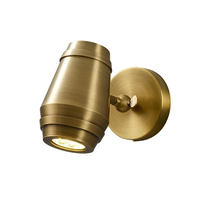 DecorBites™ Brass Wall Lamp: Postmodern Minimalist Nordic Style for Bedroom, Apartment, or Living Room