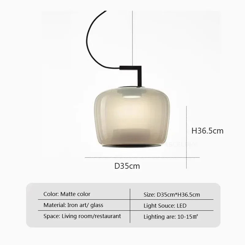 DecorBites™ Brokis Double Glass Pendant Lamp for Home Decor & Hospitality Spaces