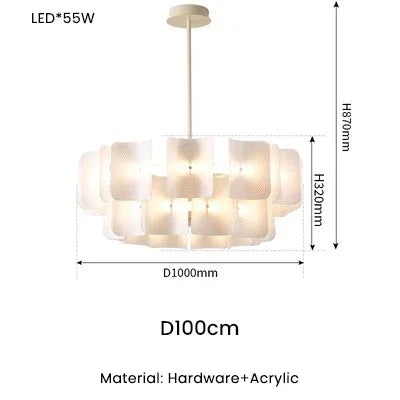 ثريا DecorBites™ LED: تصميم فاخر ببصمة إصبع لغرفة المعيشة وغرفة النوم وردهة الفندق