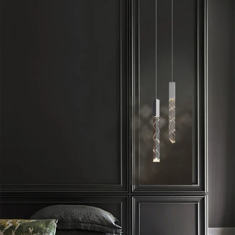 DecorBites™ Crystal Glass LED Pendant Light: Modern Nordic Restaurant Hallway Lighting