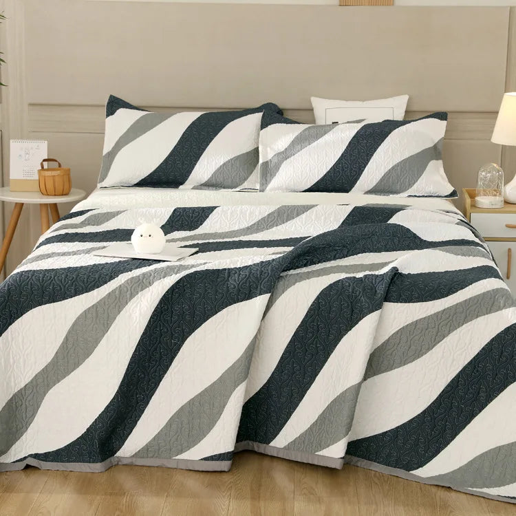 DecorBites™ Cotton Double Bedspread Set with Floral Design for Healthy Home Bed Decor