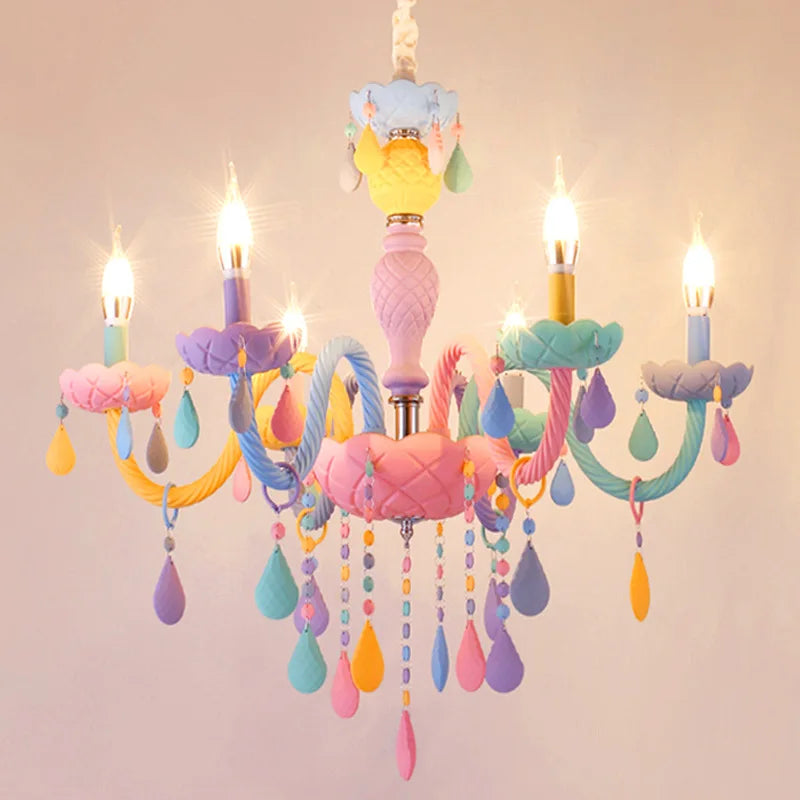 ثريا سقف ماكارون LED لغرفة الأطفال من DecorBites™ لديكور غرفة نوم الأولاد والبنات