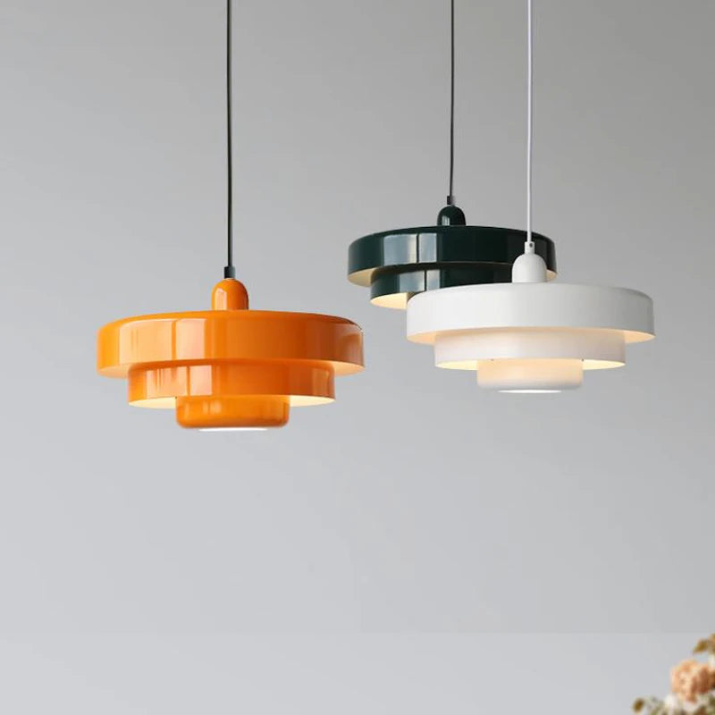 Retro Orange Metal Pendant Light