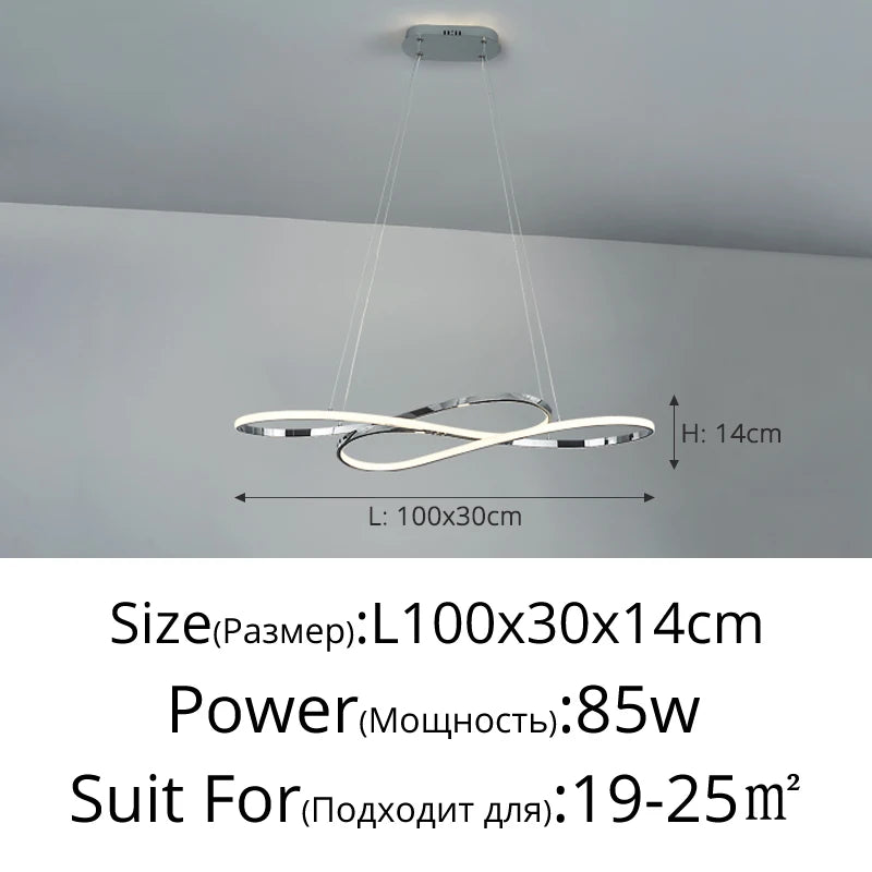 Nordic Minimalist Metal Pendant Light Chandelier