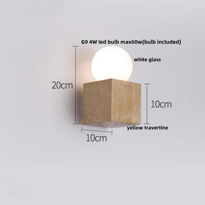 DecorBites™ LED Wall Light Fixture Modern Living Dining Room Yellow Glass Bedside Lamp