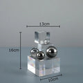 DecorBites™ Crystal Ladder Silver Ball Desk Ornament Geometric Block Room Decor