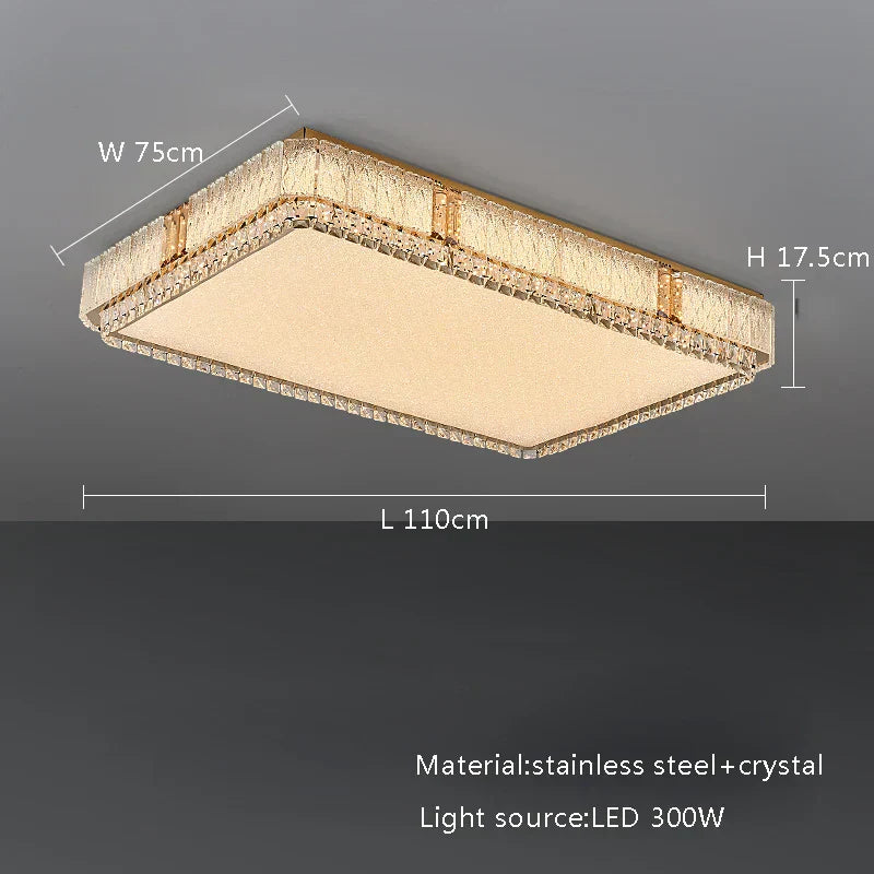 DecorBites™ مصباح سقف كريستال زجاجي LED تركيبات إضاءة ديكور منزلي حديثة وبسيطة