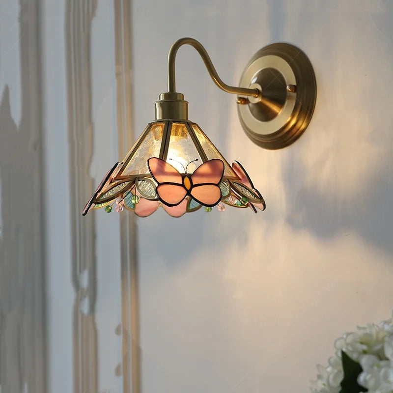 DecorBites™ Clear Glass LED Wall Sconce Nordic Modern Brass Light Fixture Applique Murale