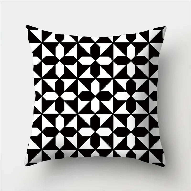 DecorBites™ Geometric Stripes Pillowcase 45x45cm Polyester Cushion Cover for Living Room