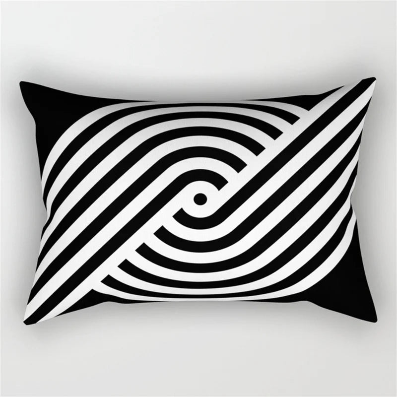 DecorBites™ Geometric Wave Line Waist Pillowcase Set