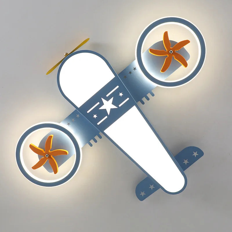 مصابيح سقف DecorBites™ Kids Airplane، مصباح LED قابل للتعتيم بجهاز تحكم عن بعد