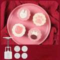 DecorBites™ 3D Cherry Blossom Mooncake Mold for Mid-autumn Festival Baking