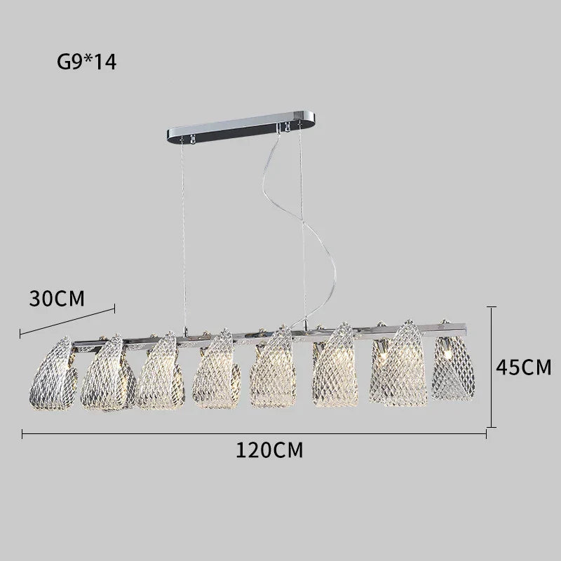DecorBites™ Glass Pinecone LED Chandelier: Modern Art Deco Pendant Lighting