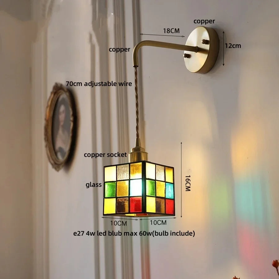 DecorBites™ Clear Flower Acrylic LED Wall Lamp: Copper Modern Nordic Stair Light