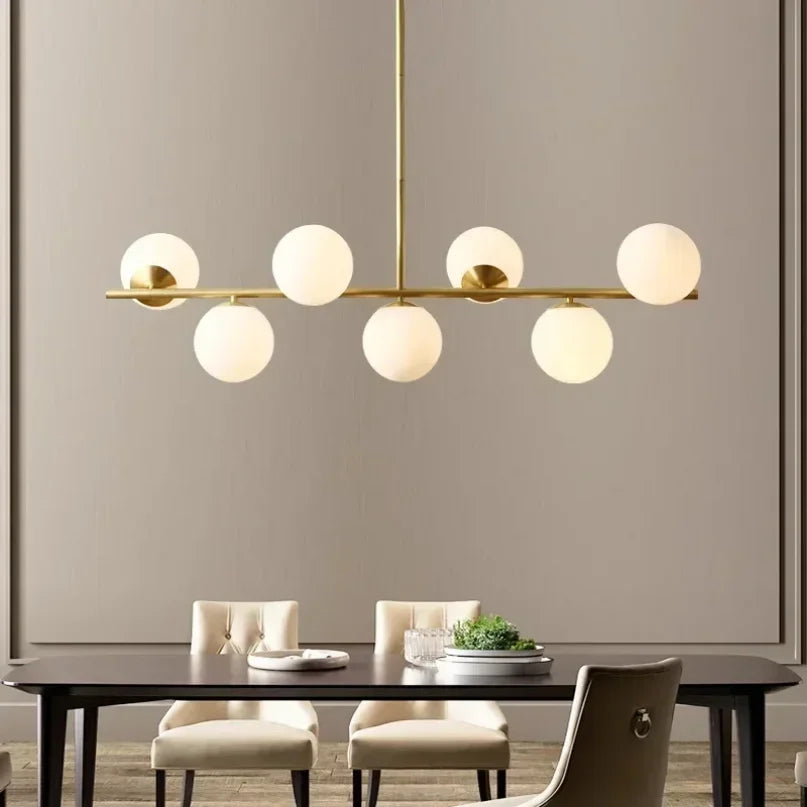DecorBites™ Bean Glass Chandelier: Modern Magic Lighting for Kitchen Living Room Bedroom
