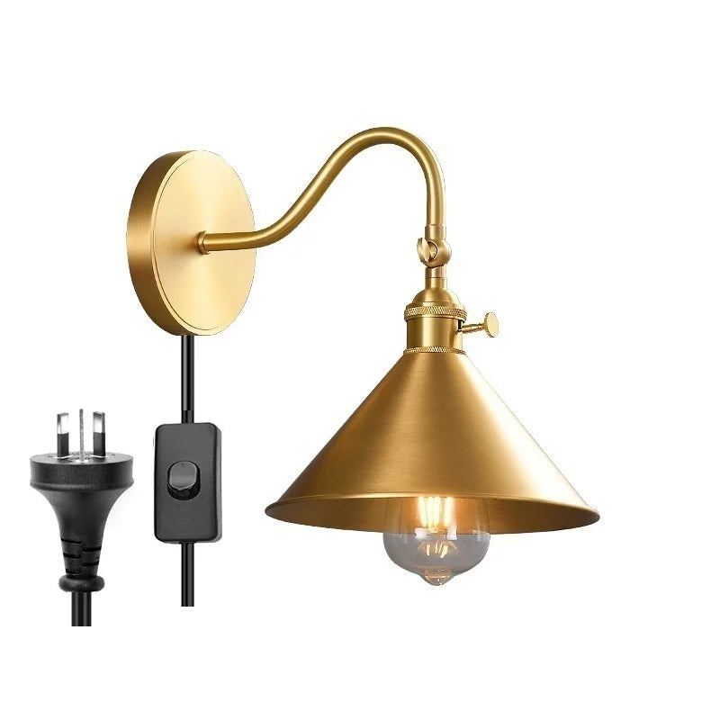DecorBites™ LED Copper Wall Lights | Pull Chain Switch | Indoor Bedroom Living Room Lamp