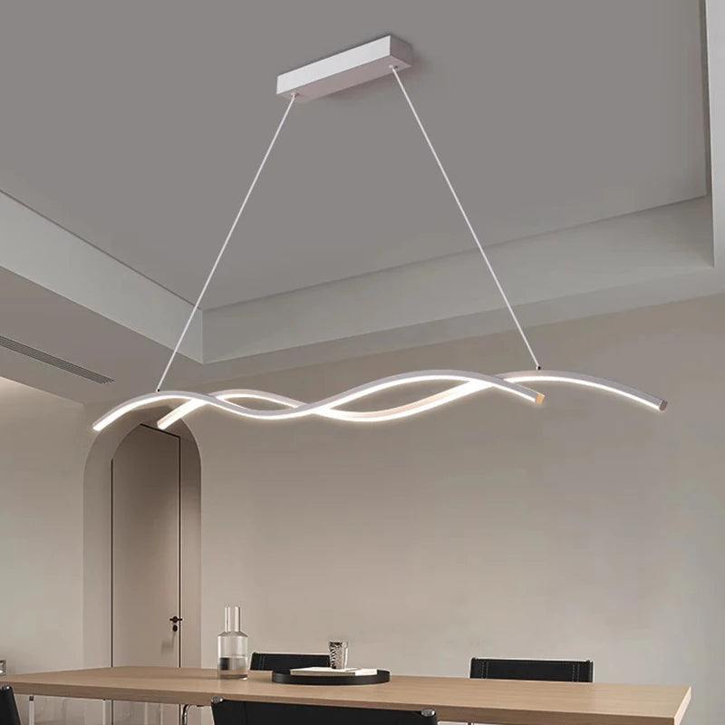 Modern Minimalist White Aluminum LED Pendant Light