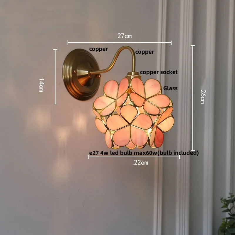 DecorBites™ Clear Glass LED Wall Sconce Nordic Modern Brass Light Fixture Applique Murale