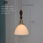 Japanese Ceramic Pendant Light With Copper Finish