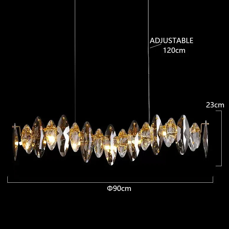 DecorBites™ Crystal Dimmable LED Pendant Lights: Modern Indoor Artistic Hanging Lamps