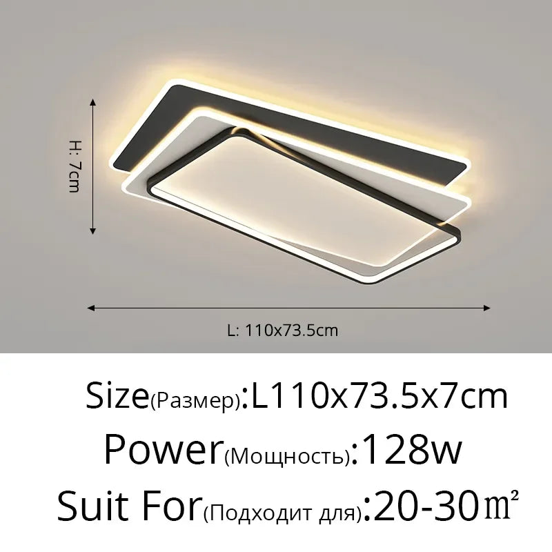 DecorBites™ ثريا LED: أضواء تعتيم عصرية لغرف المعيشة والطعام والمطبخ وغرف النوم والردهات المنزلية