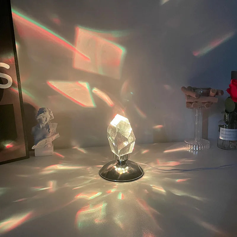 DecorBites™ Crystal Diamond Table Lamp for Luxury Home Decor & Night Lighting