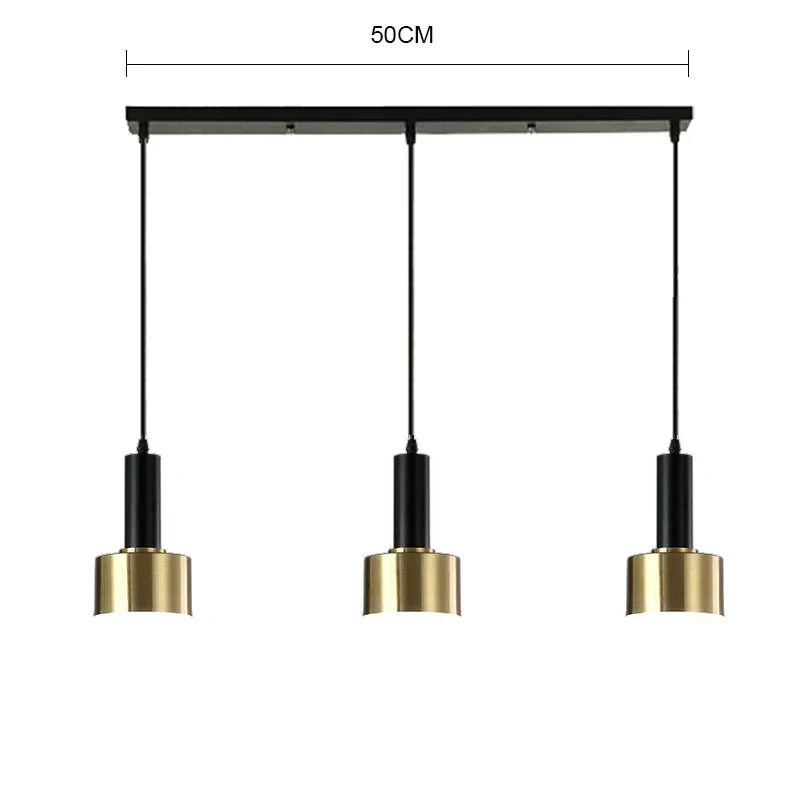 DecorBites™ مصباح معلق LED ذهبي E27 ثريا Nordic لغرفة المعيشة وغرفة النوم الداخلية