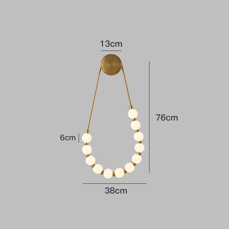 مصباح حائط ماجيك بين غير متماثل بتصميم إيطالي كريمي من DecorBites™