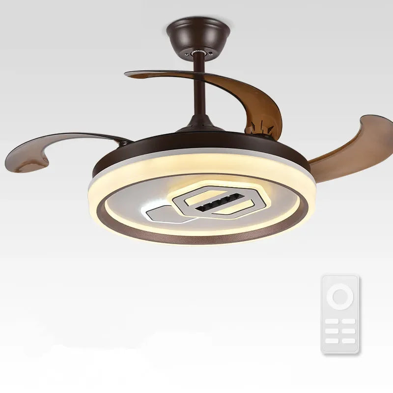 DecorBites™ Adjustable Blade Ceiling Fan Light with Remote-Controlled LED - Elegant Home Decor