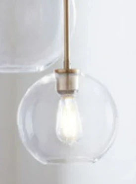 مصباح تعليق زجاجي متدرج من DecorBites™ مع لمبات LED لغرفة المعيشة وغرفة النوم - E27