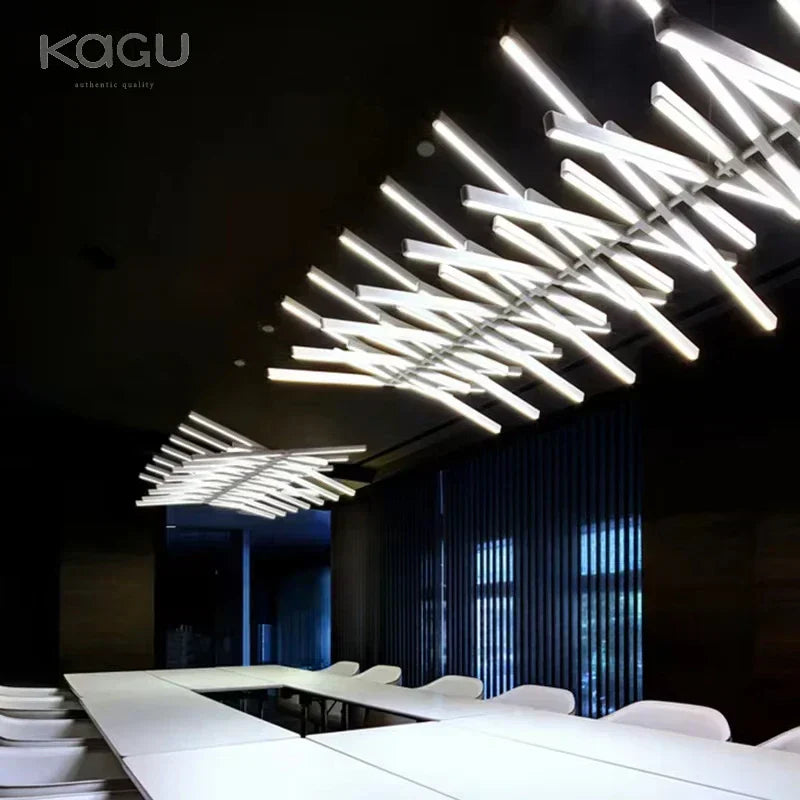 ثريا متدلية ليد بتصميم عظم السمكة DecorBites™ لديكور نورديك عصري
