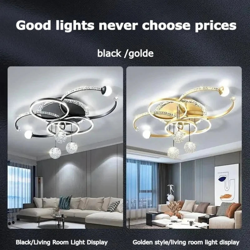 Modern Iron and Acrylic LED Pendant Chandelier