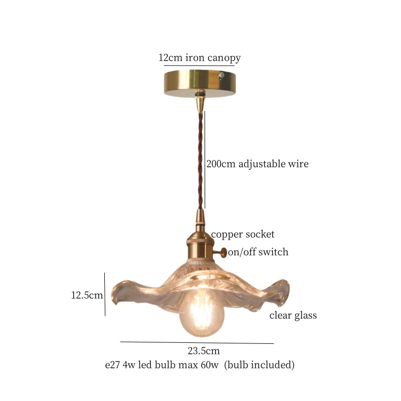 DecorBites™ Glass Pleats LED Pendant Lights for Home and Commercial Spaces