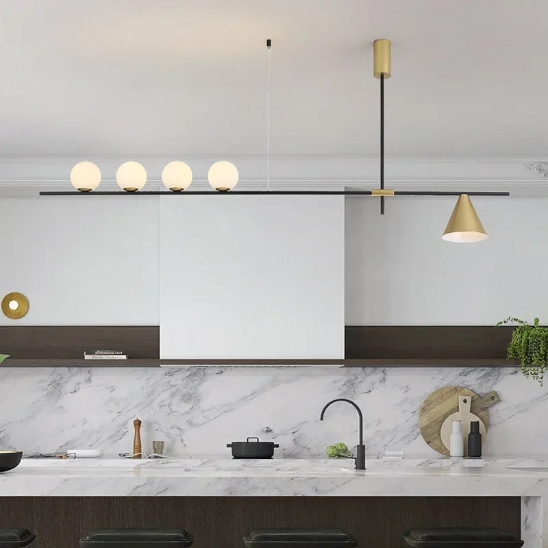 DecorBites™ Glass Chandelier Pendant Light for Dining Room Kitchen Fixtures